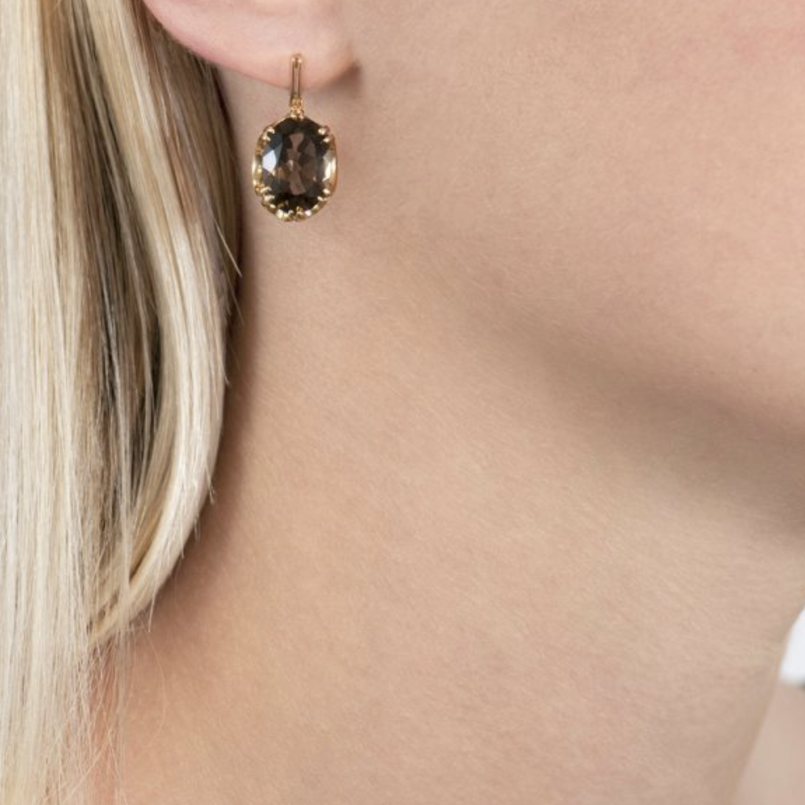 Smoky Quartz Cocktail Earrings