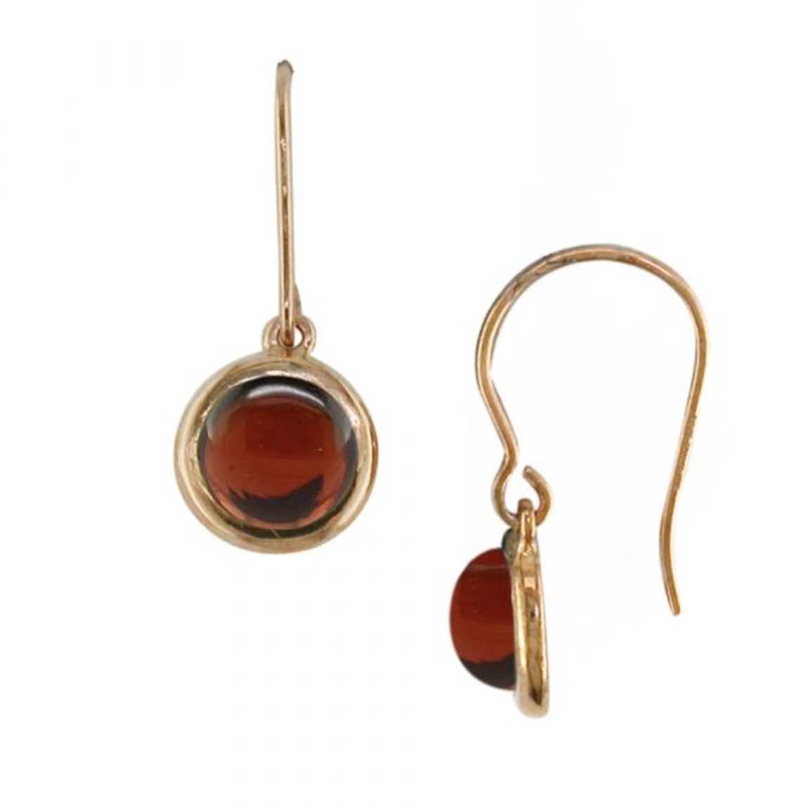 Classic Bubble Garnet Drop Earrings