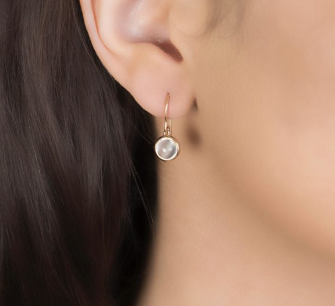 Classic Bubble Moonstone Drop Earrings